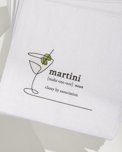 Tommy Bahama | Martini Cocktail Napkins / White