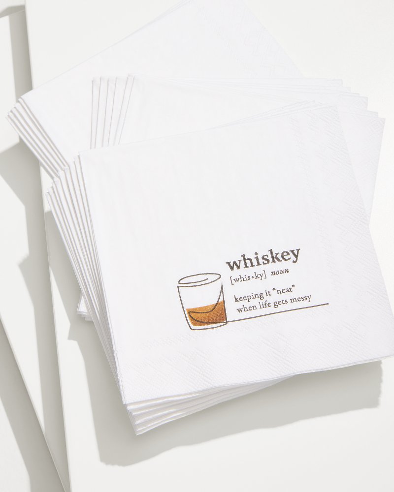 Tommy Bahama | Whiskey Cocktail Napkins / White