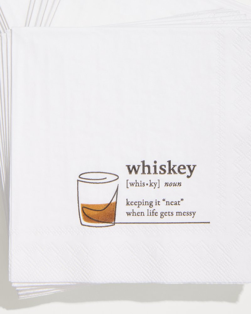Tommy Bahama | Whiskey Cocktail Napkins / White