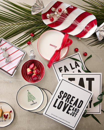 Tommy Bahama | Beaded Peppermint Napkin Box Set / Silver