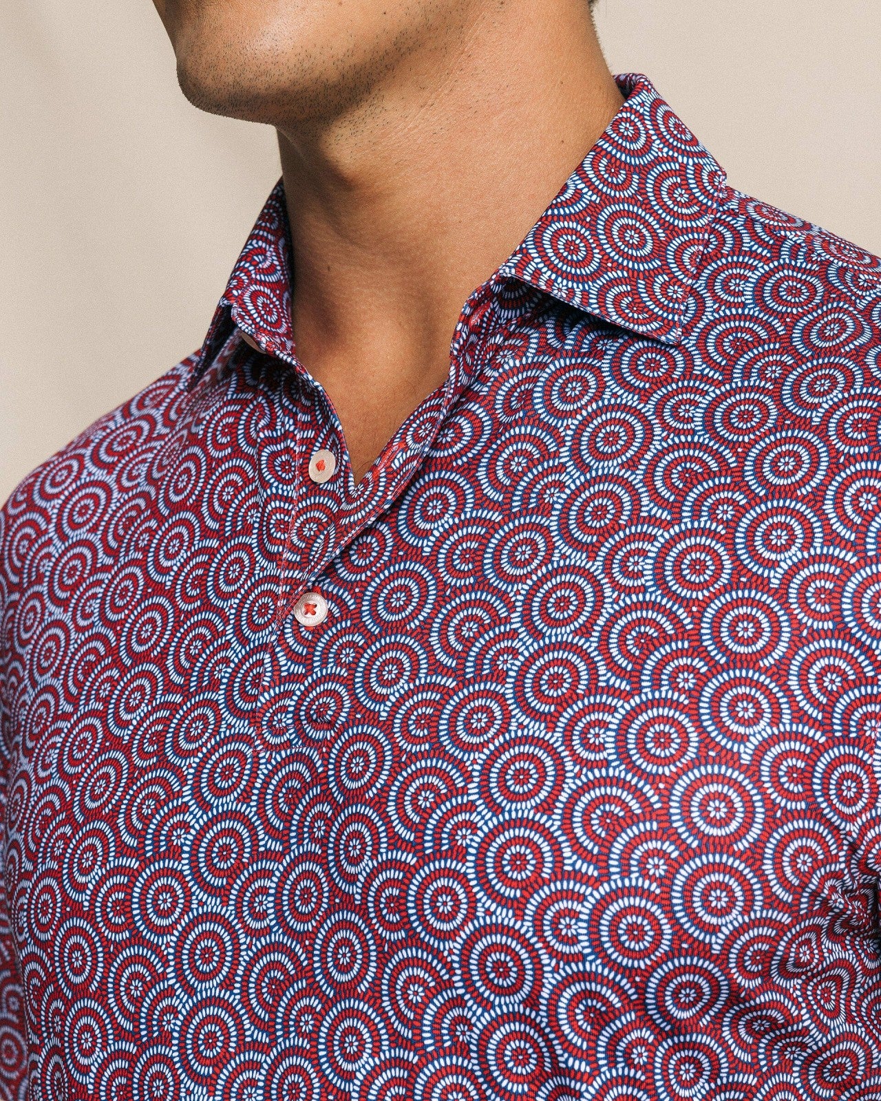 Southern Tide Driver Fireworks Printed Polo For Men