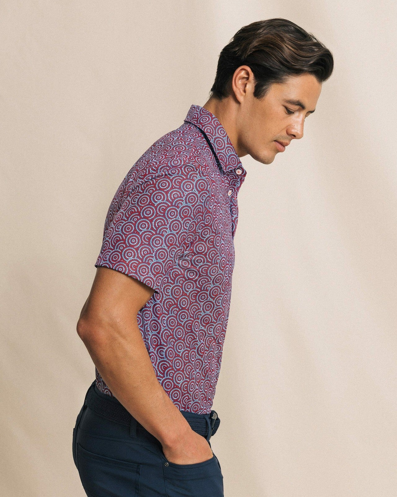 Southern Tide Driver Fireworks Printed Polo For Men