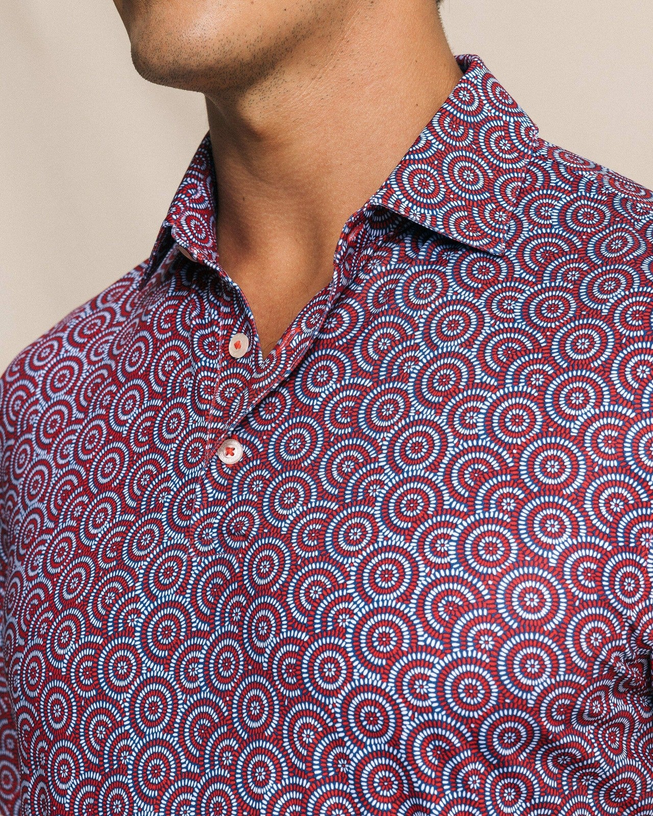 Southern Tide Driver Fireworks Printed Polo For Men