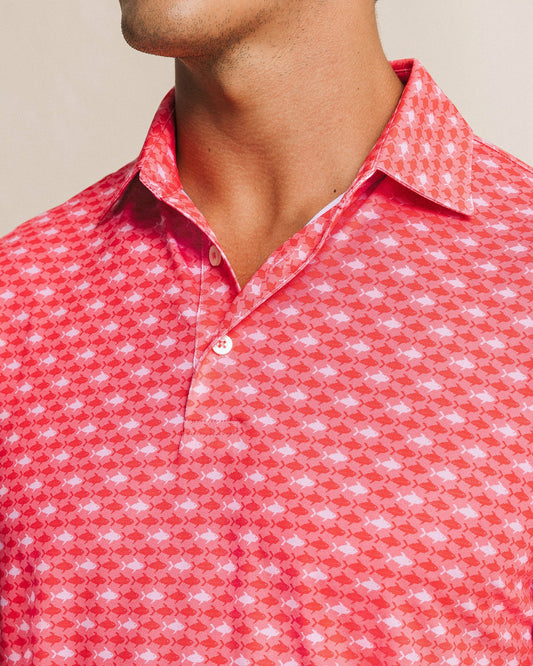 Southern Tide Driver Fintastic Frenzy Printed Polo For Men