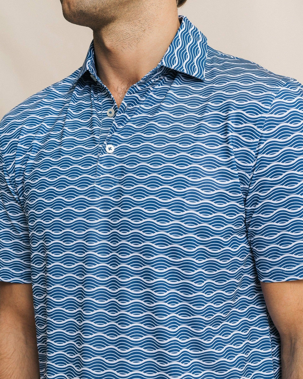 Southern Tide Driver Ocean Echo Printed Polo For Men