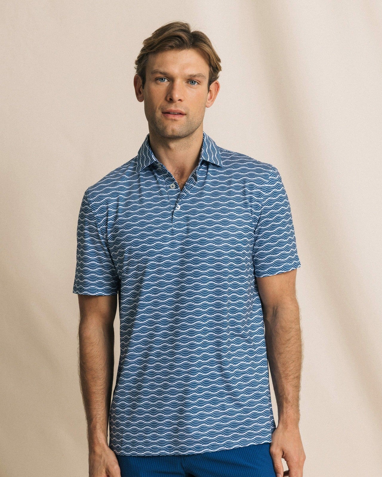 Southern Tide Driver Ocean Echo Printed Polo For Men