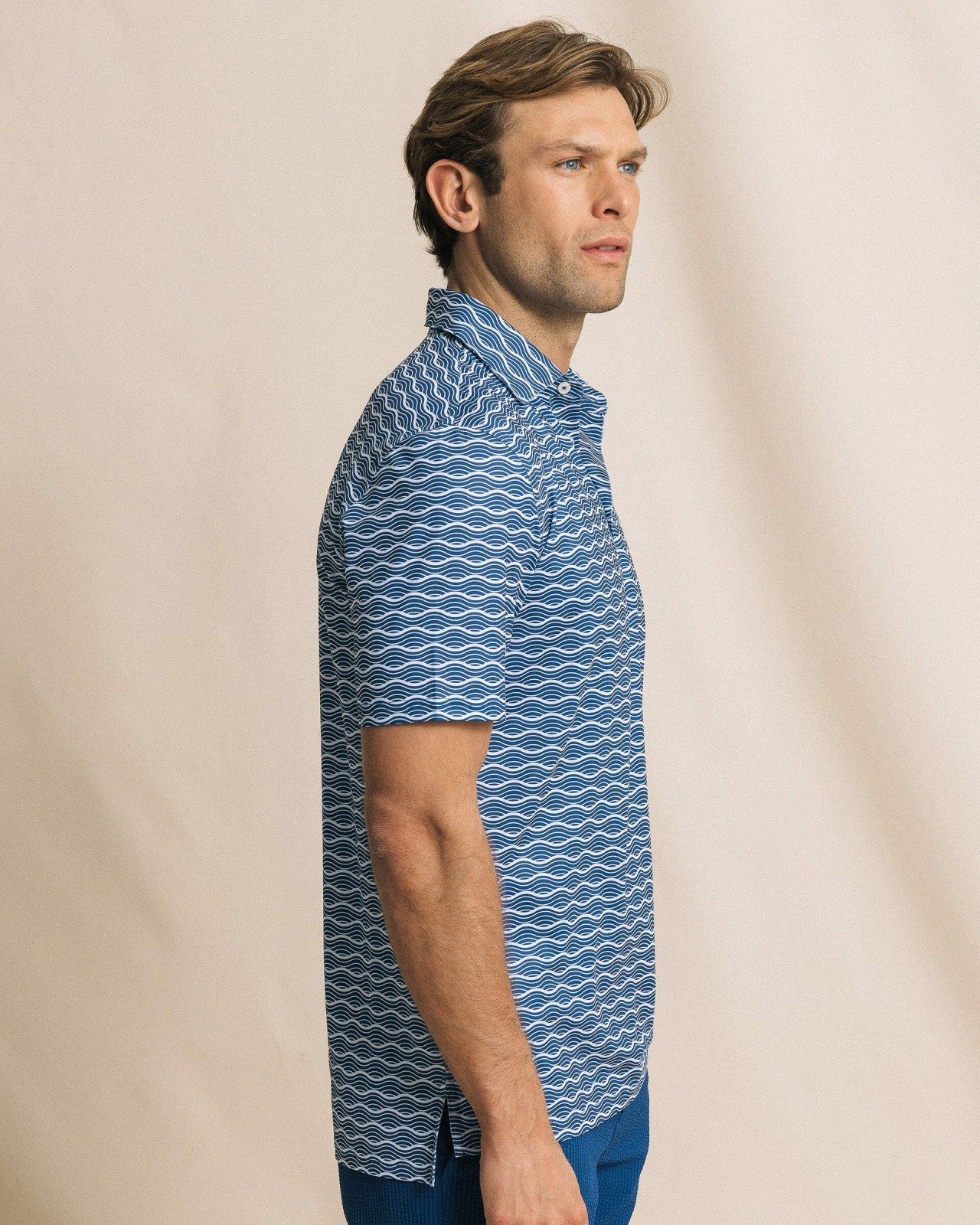 Southern Tide Driver Ocean Echo Printed Polo For Men