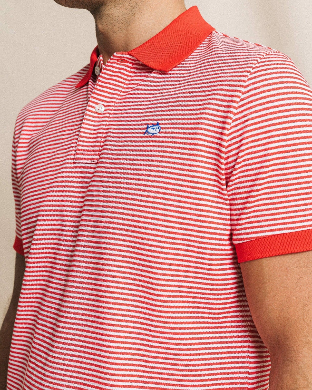 Southern Tide Striped Skipjack Polo For Men