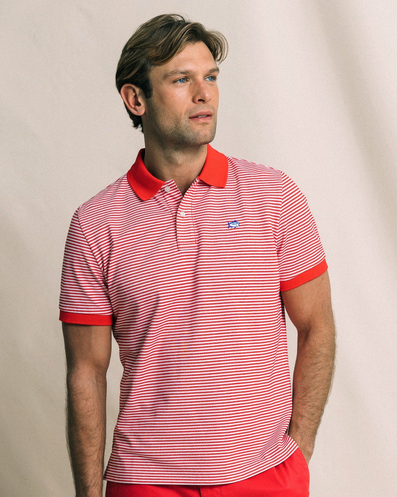 Southern Tide Striped Skipjack Polo For Men