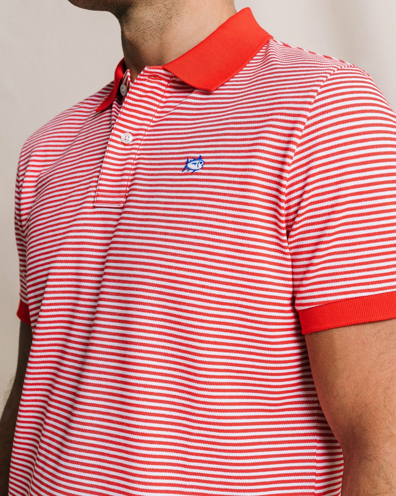Southern Tide Striped Skipjack Polo For Men
