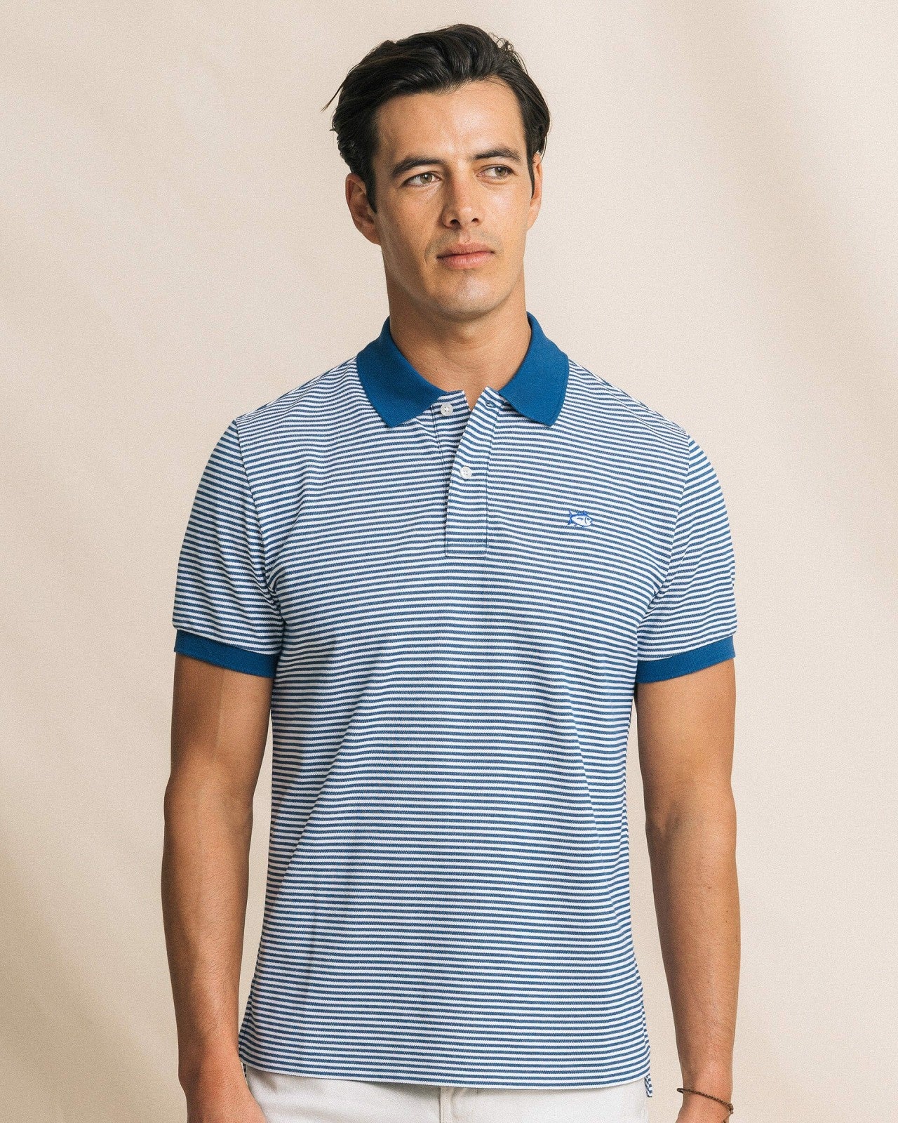 Southern Tide Striped Skipjack Polo For Men