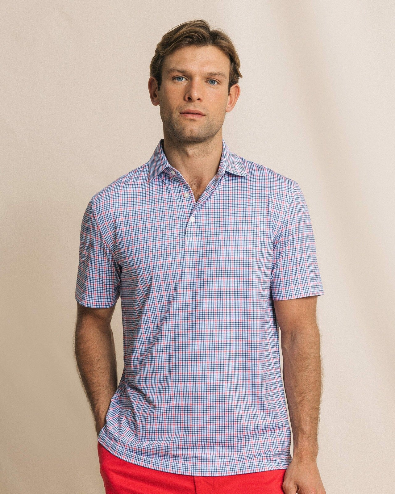 Southern Tide Driver Surfside Retreat Plaid Polo For Men