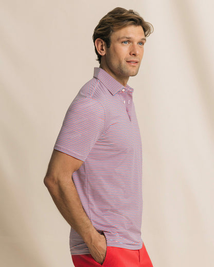 Southern Tide Pelican Landing Stripe Performance Polo For Men