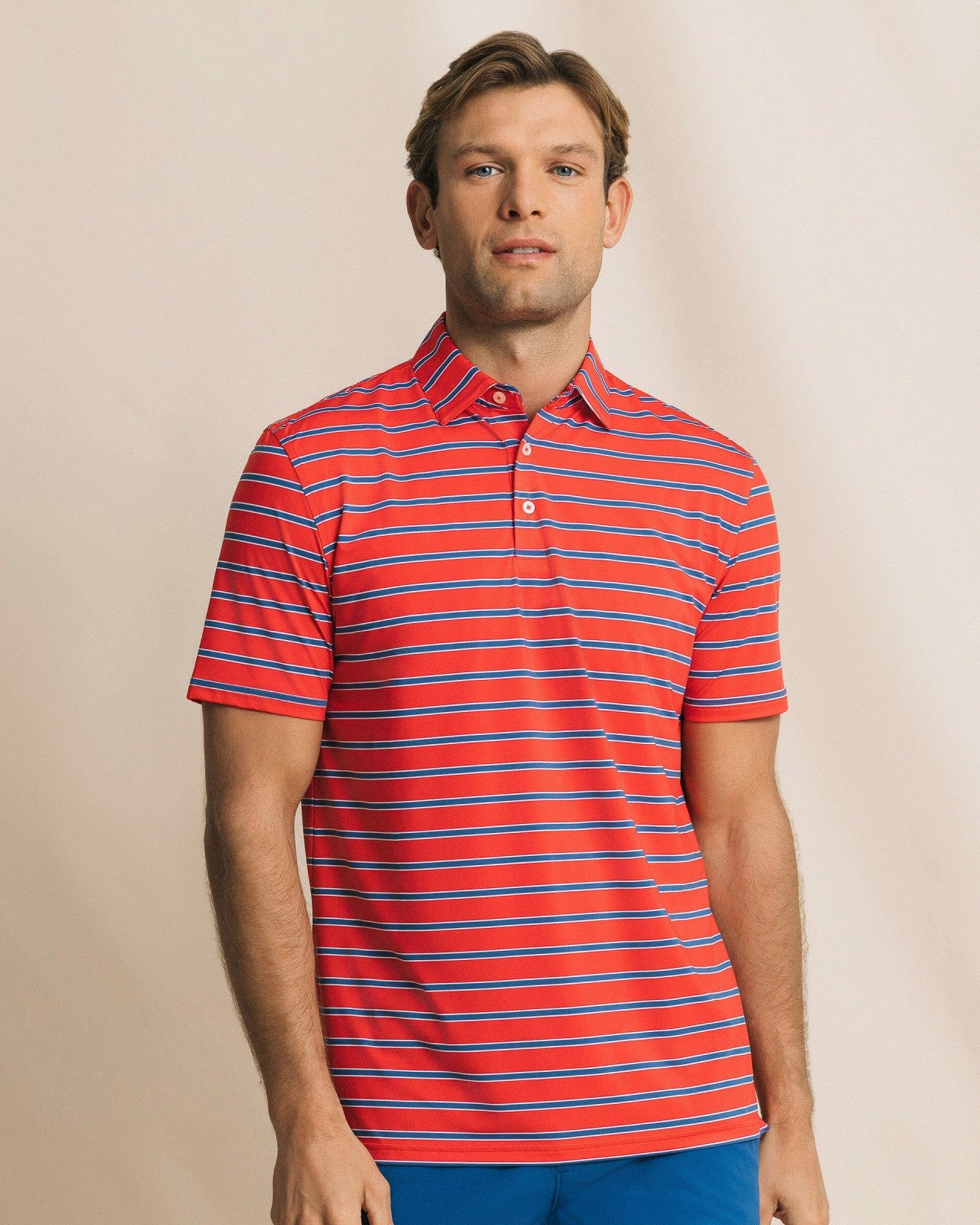 Southern Tide Moonlight Bay Stripe Performance Polo For Men