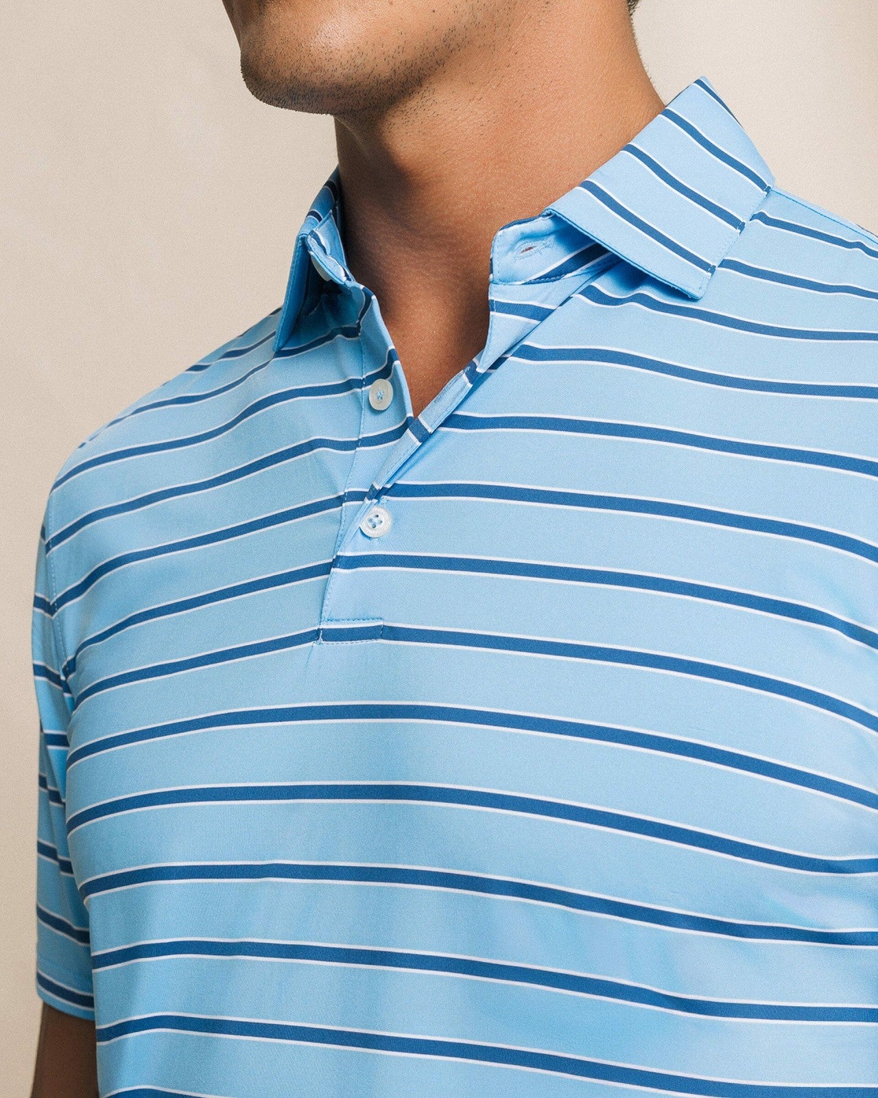 Southern Tide Moonlight Bay Stripe Performance Polo For Men