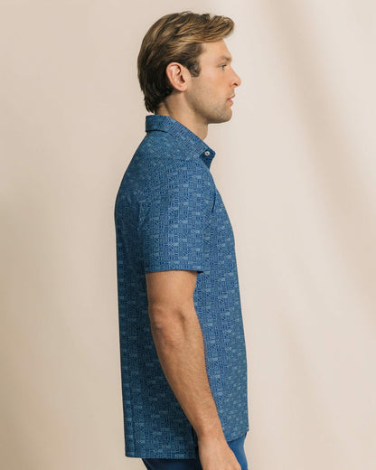 Southern Tide Driver ST Nautical Flag Printed Polo For Men