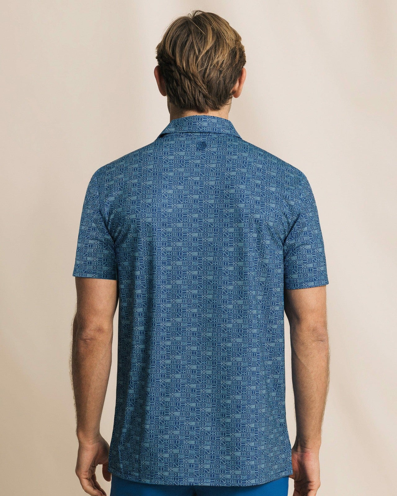 Southern Tide Driver ST Nautical Flag Printed Polo For Men