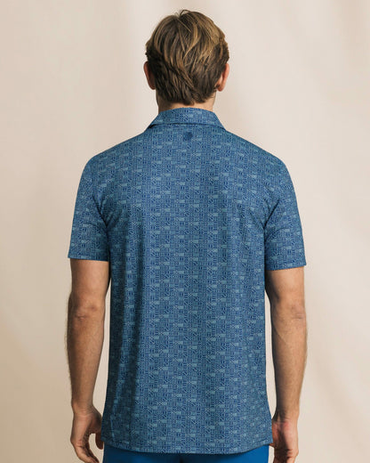 Southern Tide Driver ST Nautical Flag Printed Polo For Men