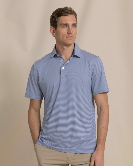 Southern Tide Meadowbrook Stripe Performance Polo For Men