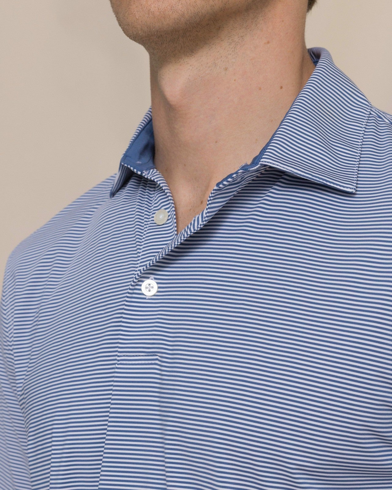 Southern Tide Meadowbrook Stripe Performance Polo For Men