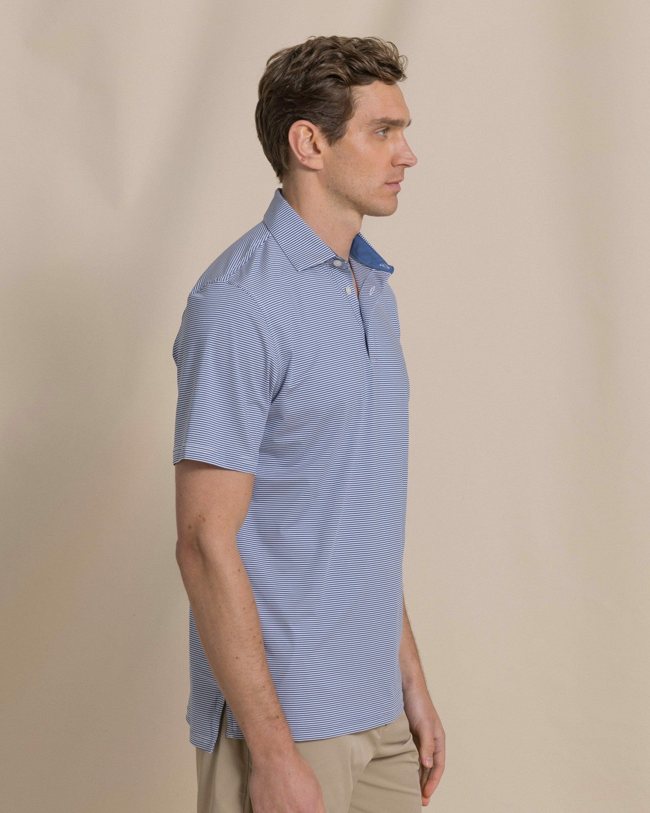 Southern Tide Meadowbrook Stripe Performance Polo For Men