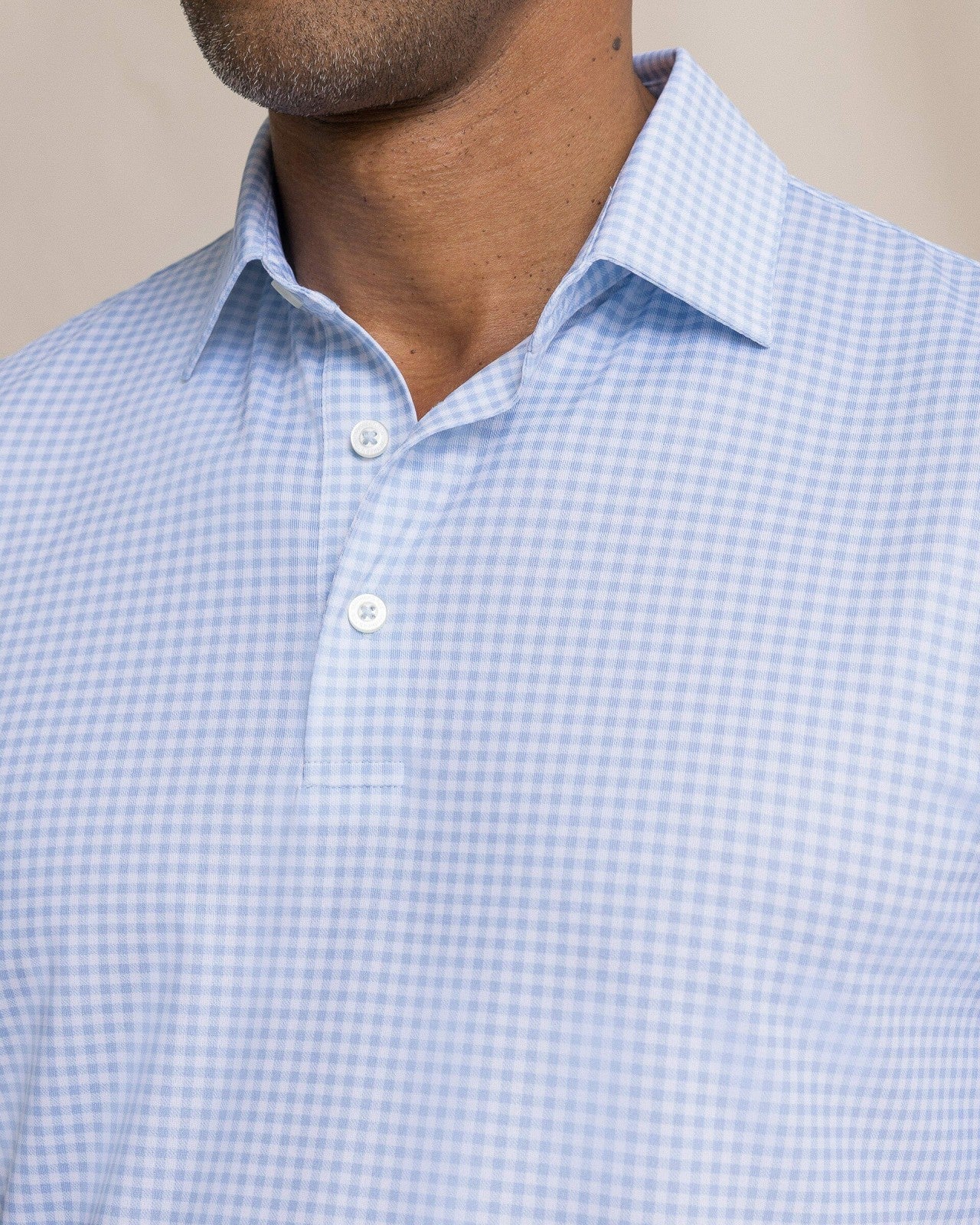 Southern Tide Driver Island View Gingham Printed Polo For Men