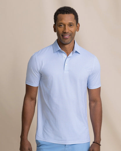 Southern Tide Driver Island View Gingham Printed Polo For Men