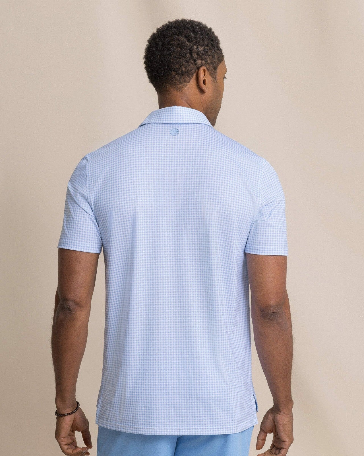 Southern Tide Driver Island View Gingham Printed Polo For Men