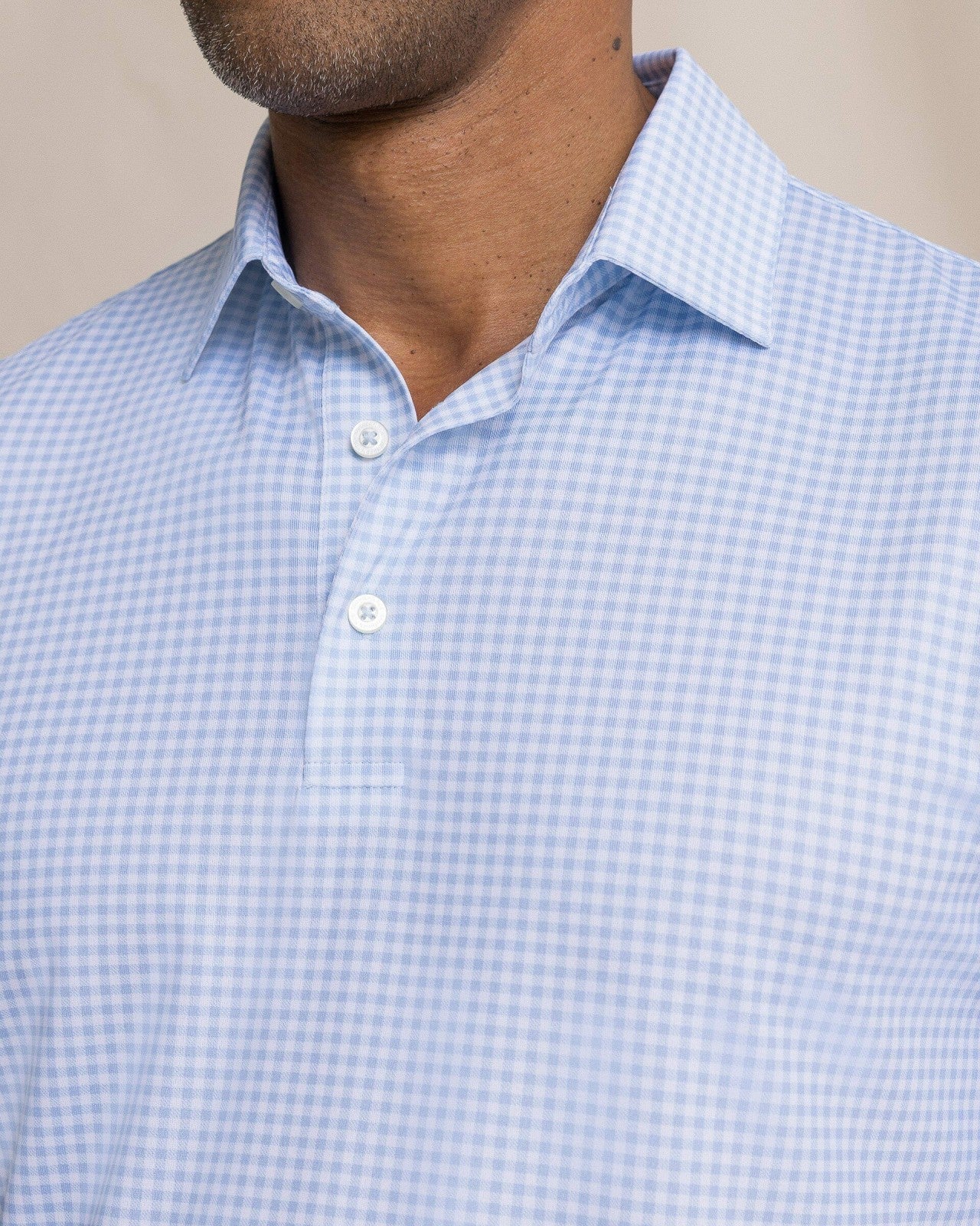 Southern Tide Driver Island View Gingham Printed Polo For Men