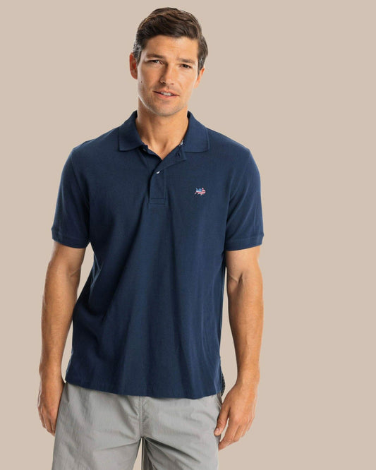 Southern Tide USA Flag Skipjack Polo For Men