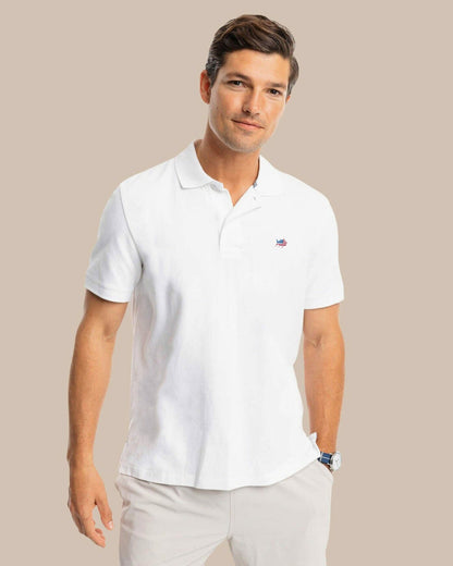 Southern Tide USA Flag Skipjack Polo For Men