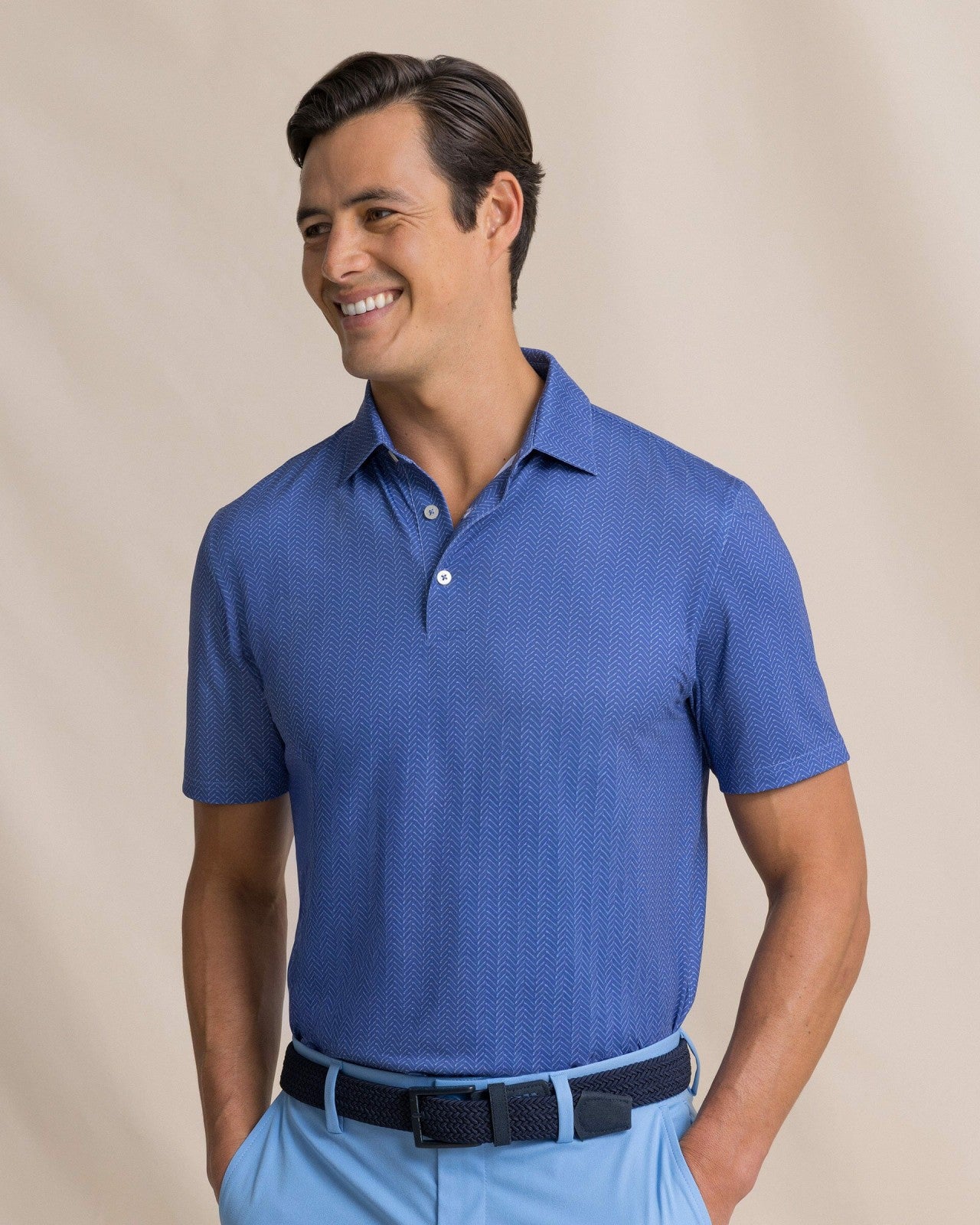 Southern Tide Driver Raise The Par Printed Polo For Men
