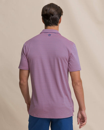 Southern Tide Oceanfront Stripe Pique Performance Polo For Men
