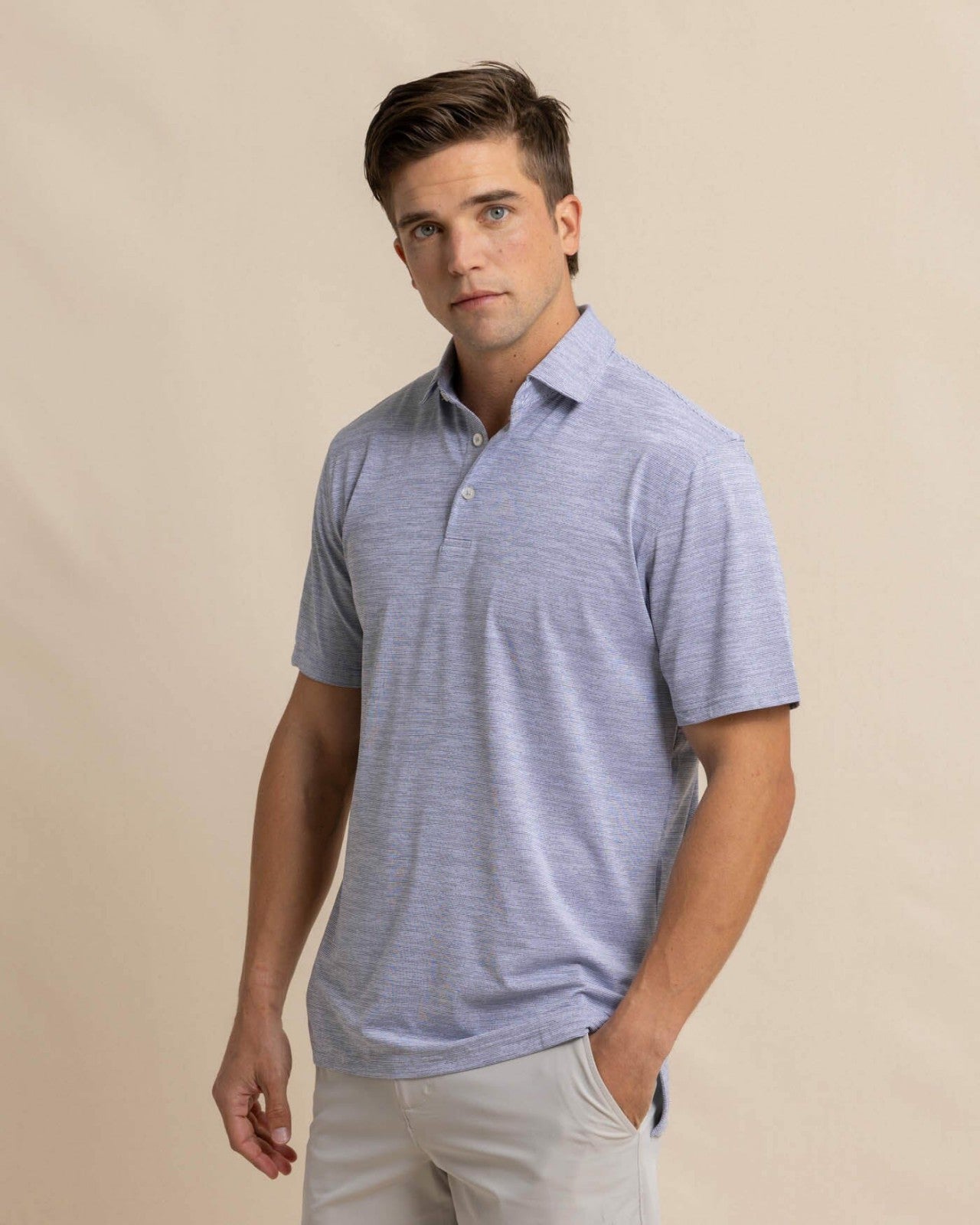 Southern Tide Team Colors Driver Spacedye Polo Shirt For Men