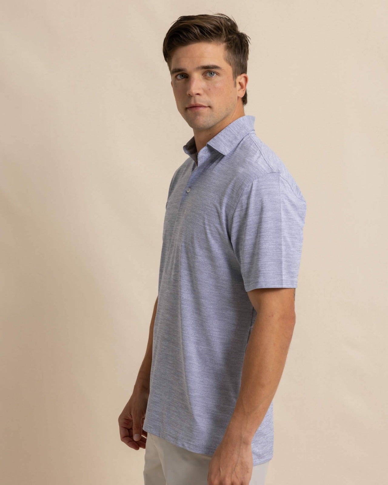 Southern Tide Team Colors Driver Spacedye Polo Shirt For Men