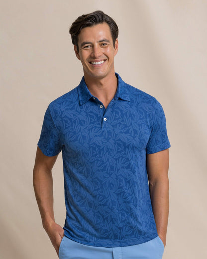 Southern Tide Island Fronds Jacquard Polo For Men