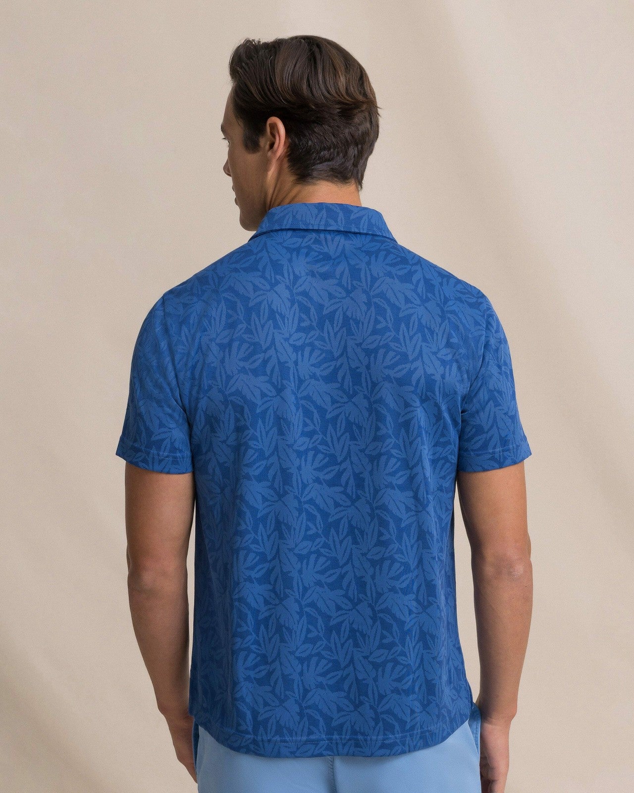 Southern Tide Island Fronds Jacquard Polo For Men