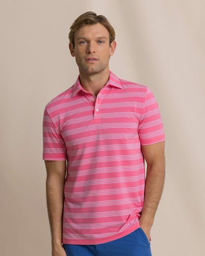 Southern Tide Dune Crest Stripe Performance Polo For Men