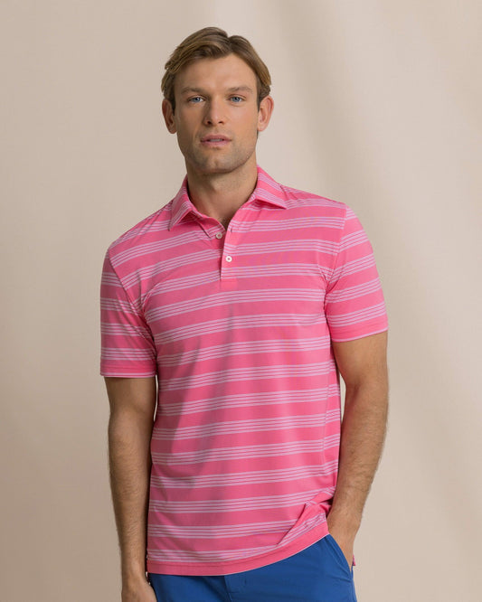 Southern Tide Dune Crest Stripe Performance Polo For Men