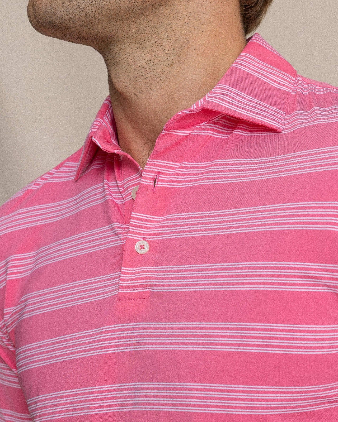 Southern Tide Dune Crest Stripe Performance Polo For Men