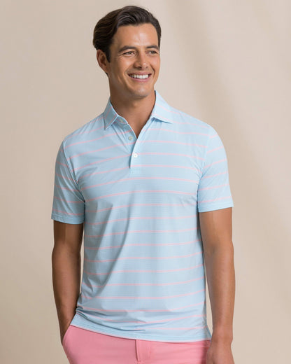 Southern Tide Core Sound Stripe Performance Polo For Men|Sale