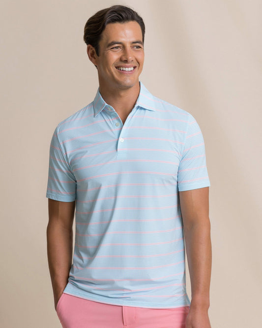 Southern Tide Core Sound Stripe Performance Polo For Men|Sale