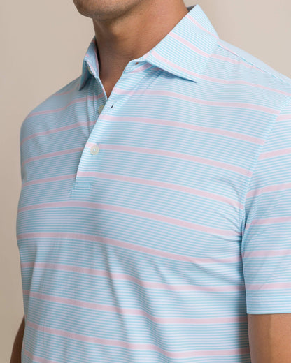 Southern Tide Core Sound Stripe Performance Polo For Men|Sale