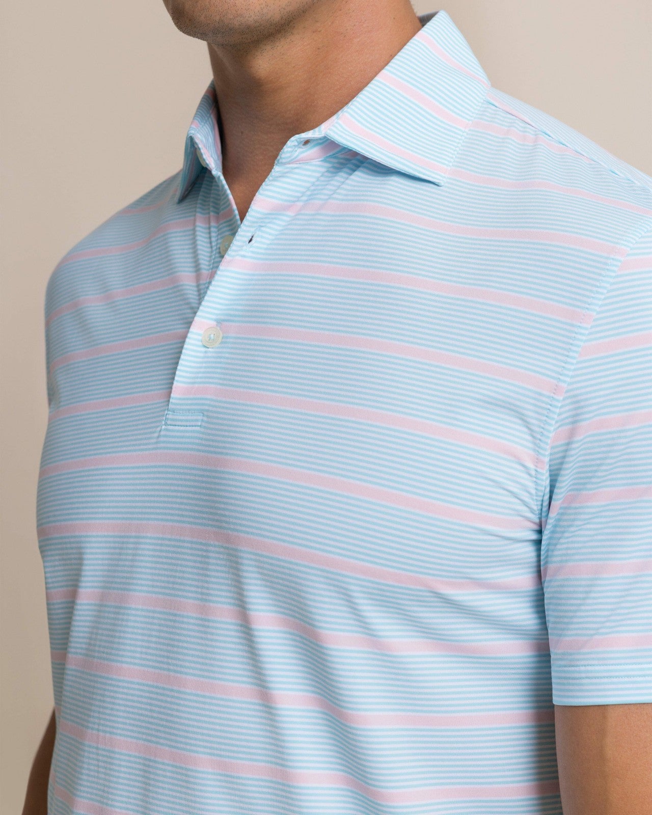 Southern Tide Core Sound Stripe Performance Polo For Men|Sale