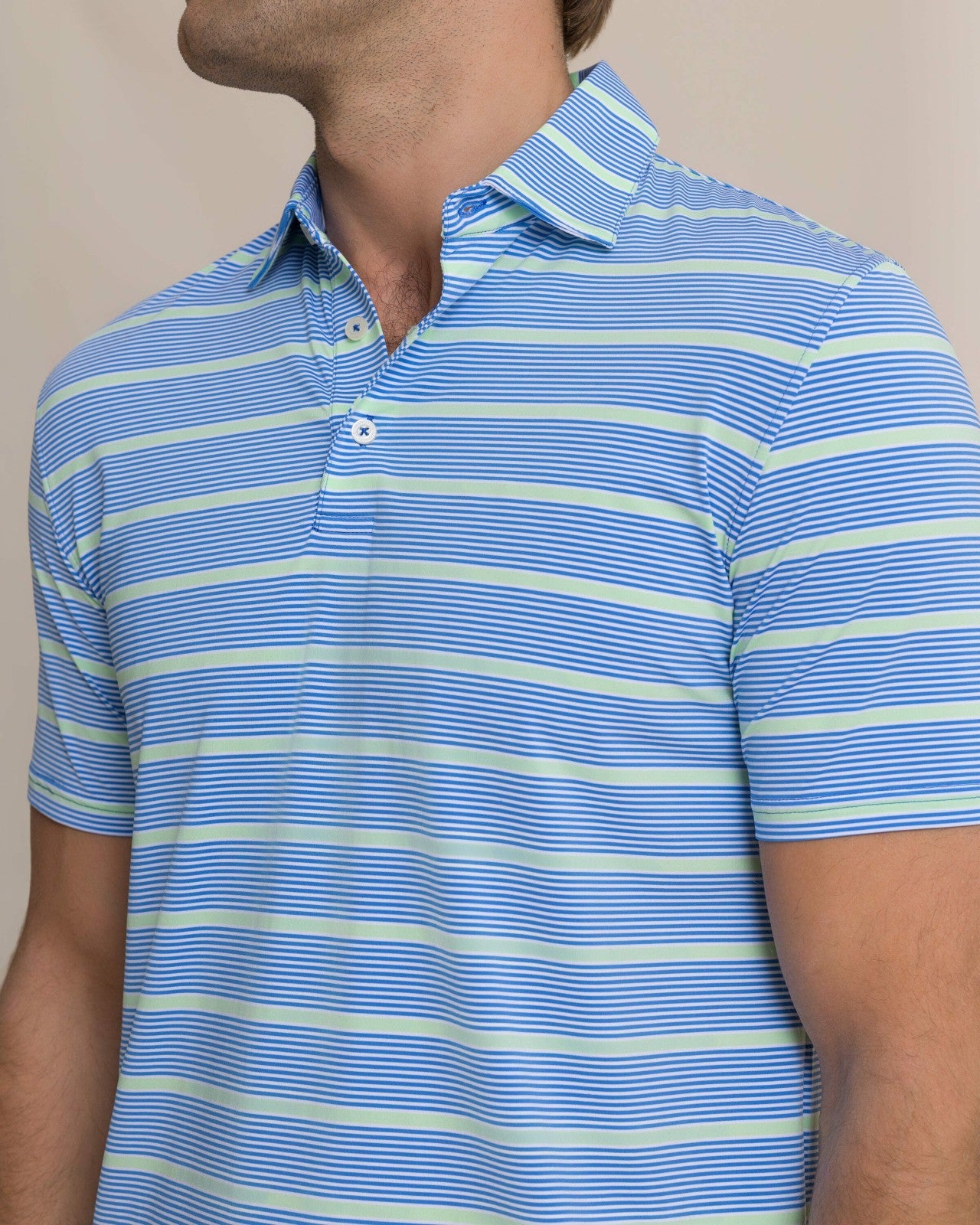 Southern Tide Core Sound Stripe Performance Polo For Men|Sale