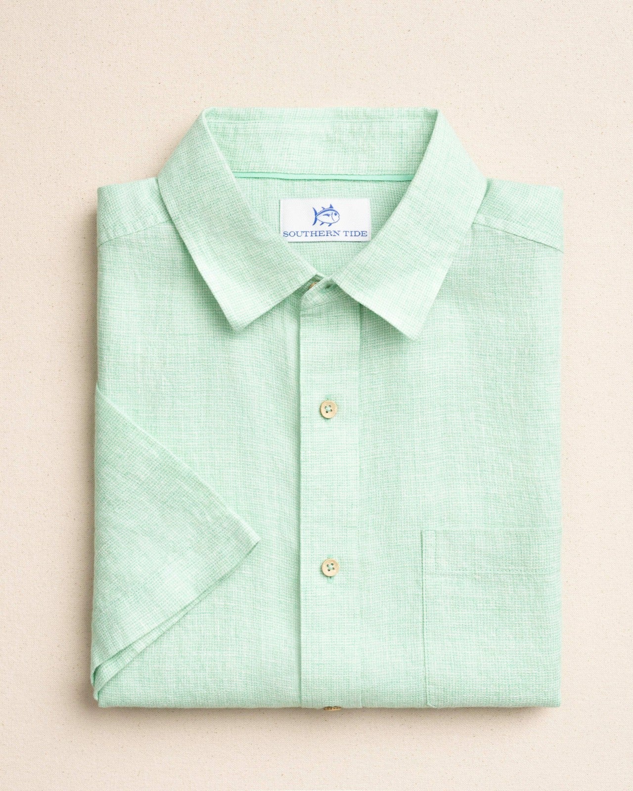 Southern Tide Gulf View Short Sleeve Sport Shirt For Men