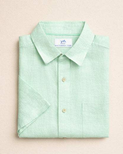 Southern Tide Gulf View Short Sleeve Sport Shirt For Men