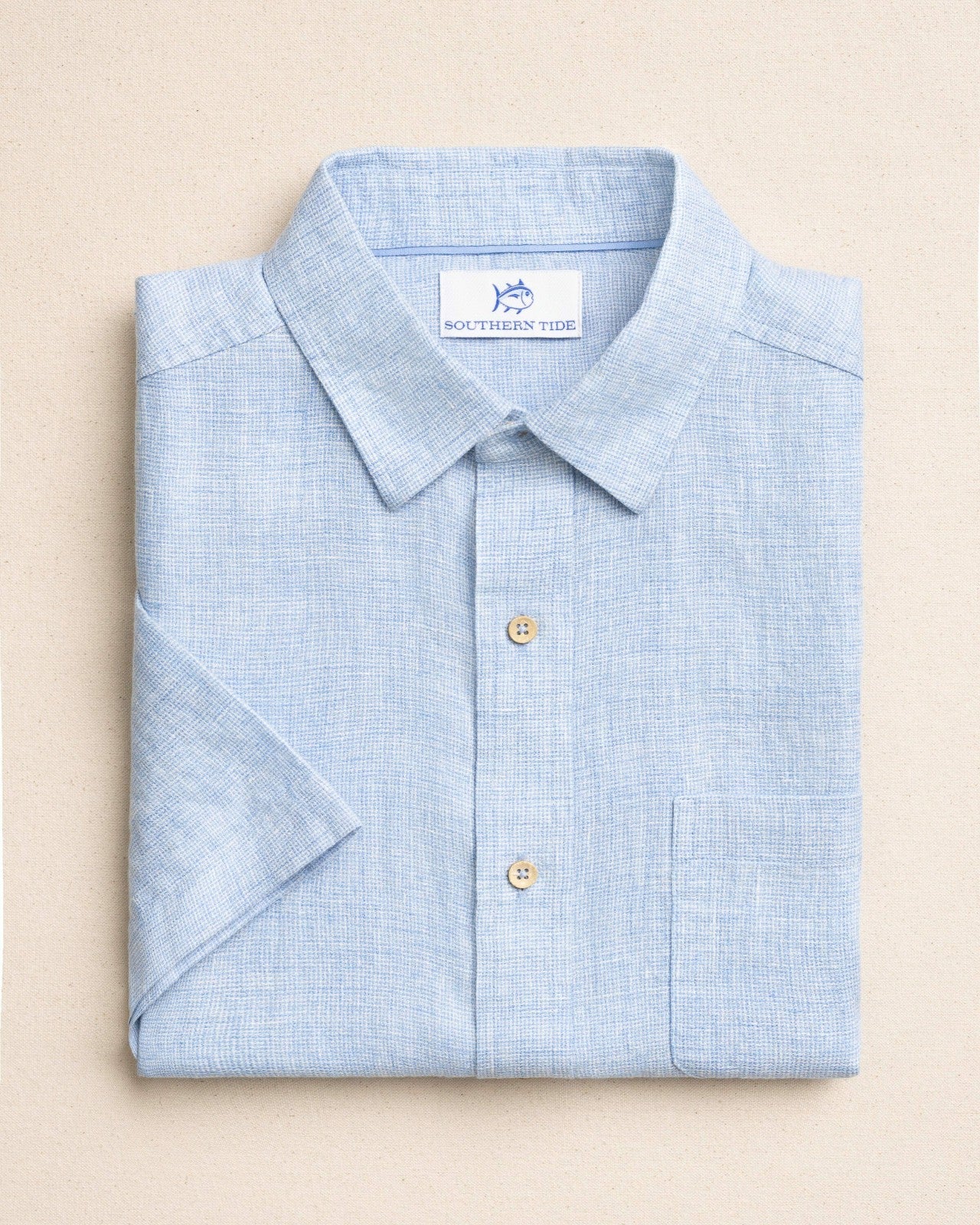 Southern Tide Gulf View Short Sleeve Sport Shirt For Men