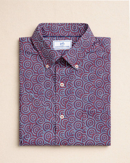 Southern Tide Fireworks Short Sleeve Sport Shirt For Men
