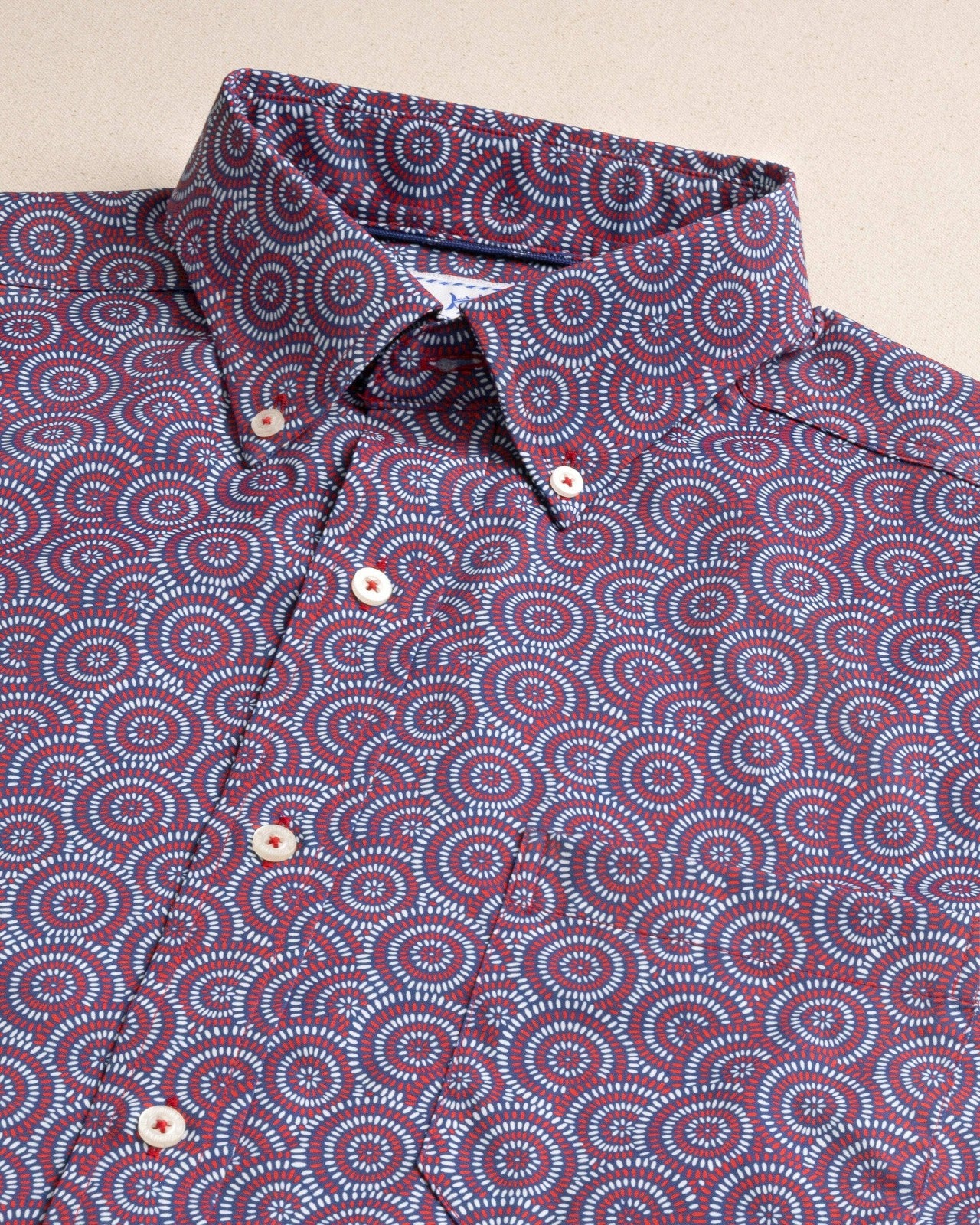 Southern Tide Fireworks Short Sleeve Sport Shirt For Men